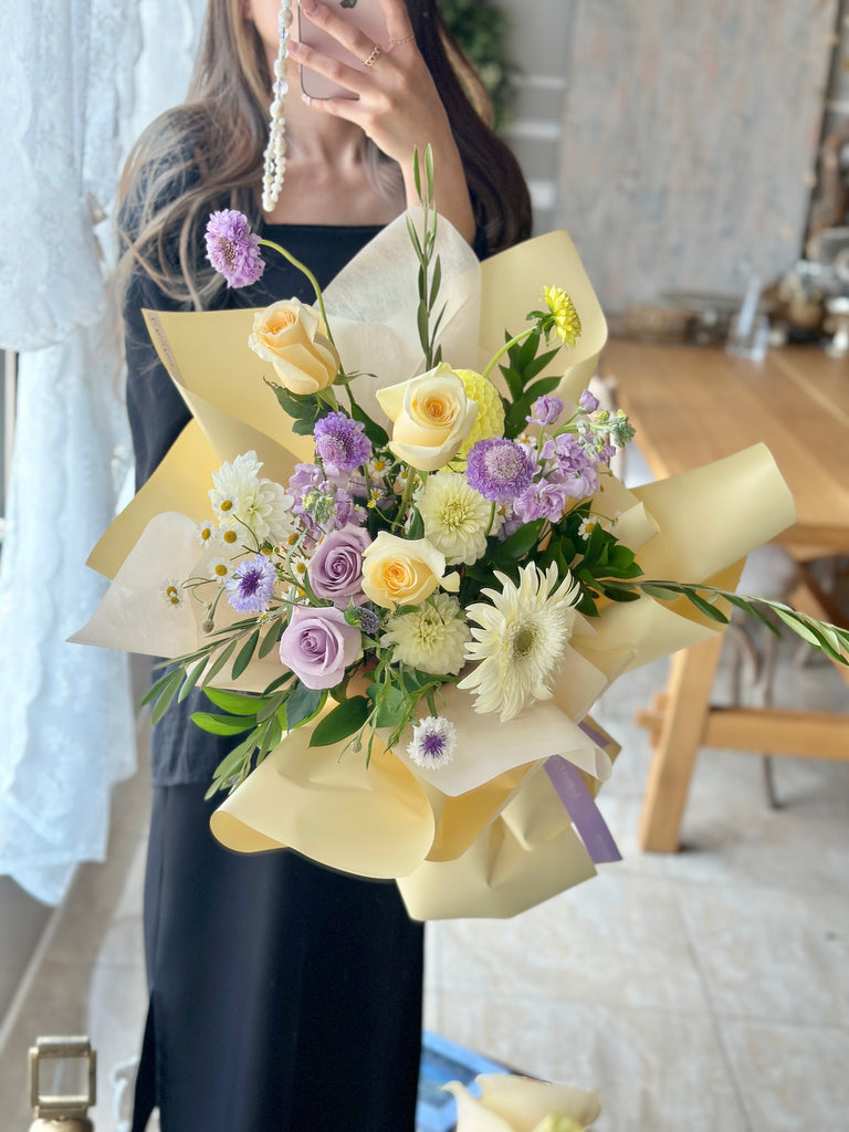 lavender yellow bouquet
