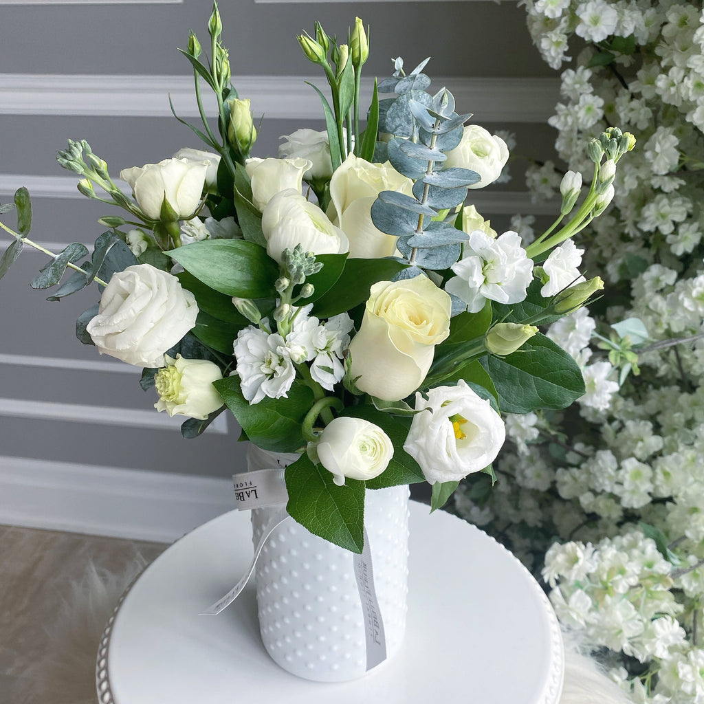 White arrangement