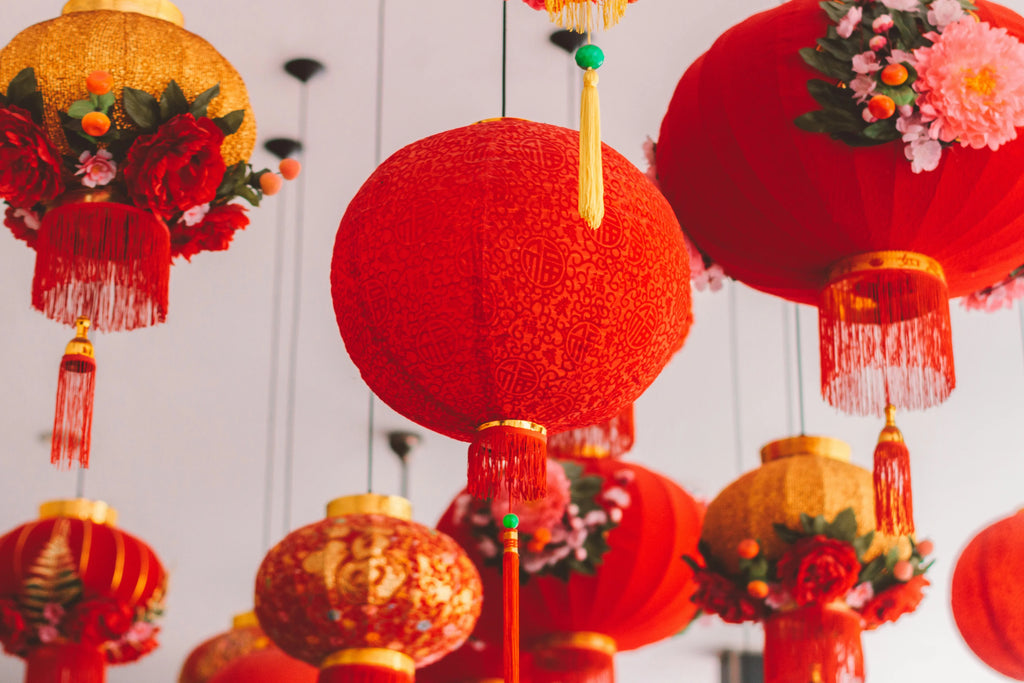 Chinese new year flowers - Chinese red balloons