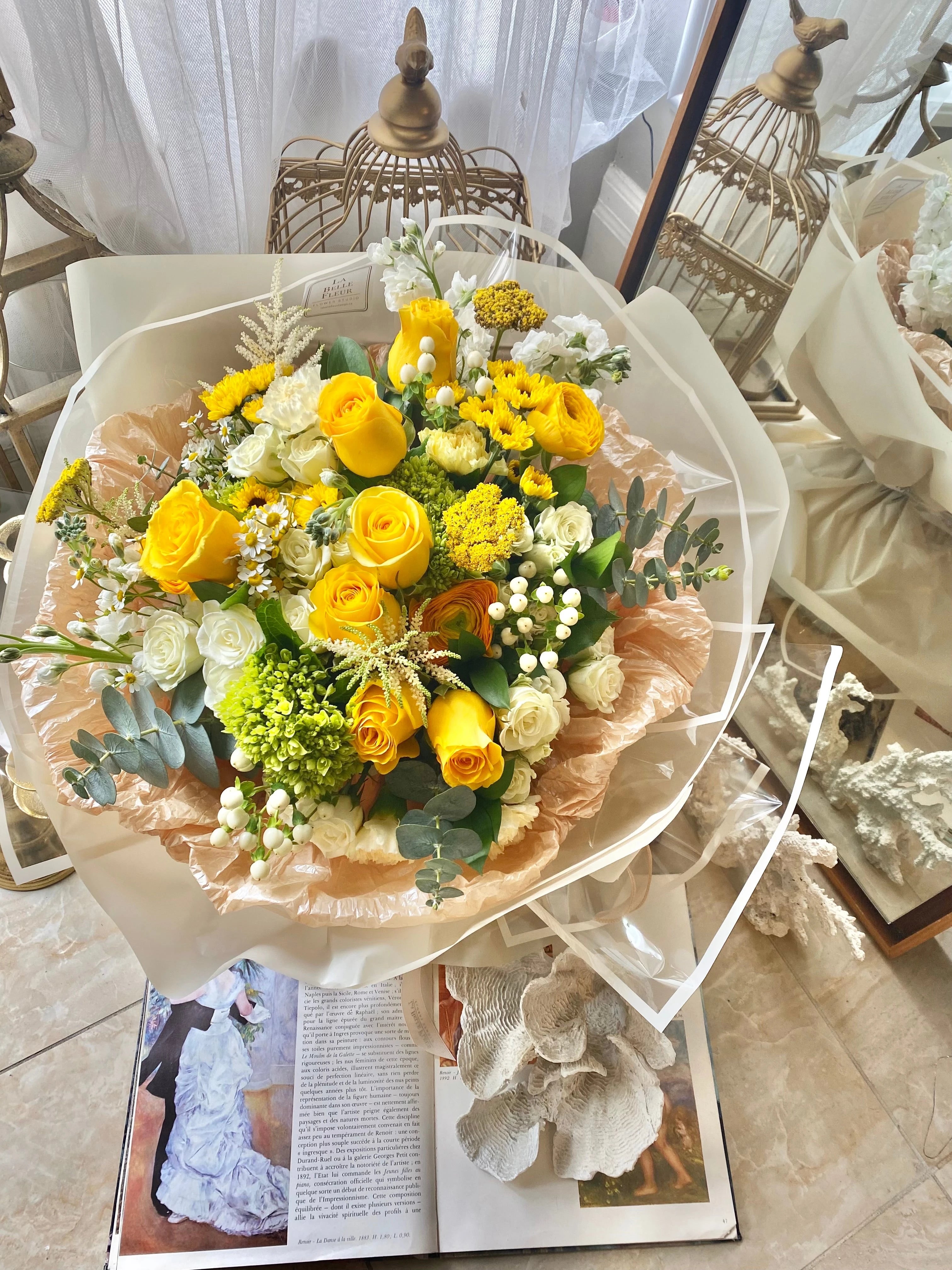 トップス house on the hill Yellow flower 80cm outside is what look