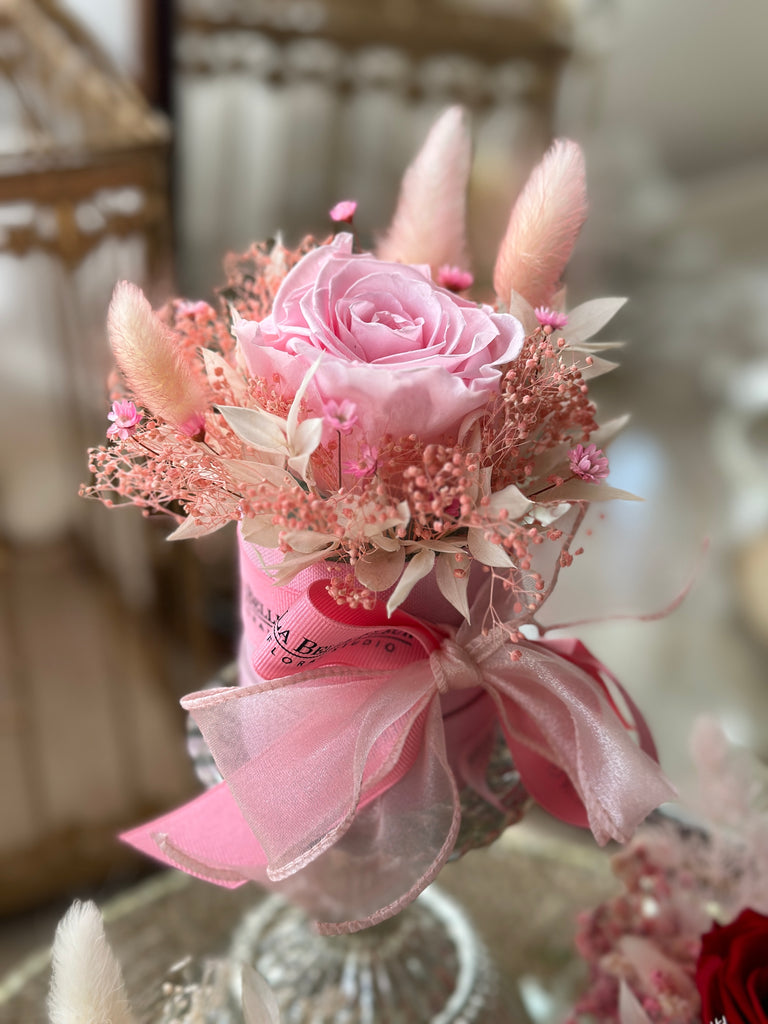 Pink preserved flower arrangement