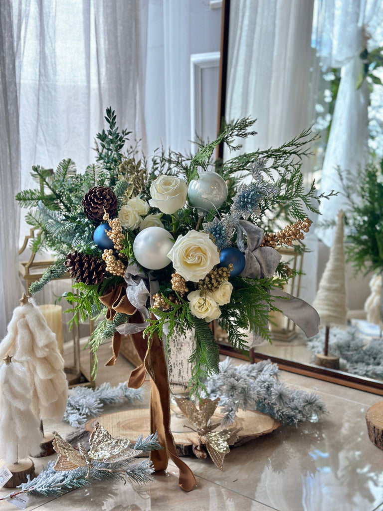 Holiday flower arrangement