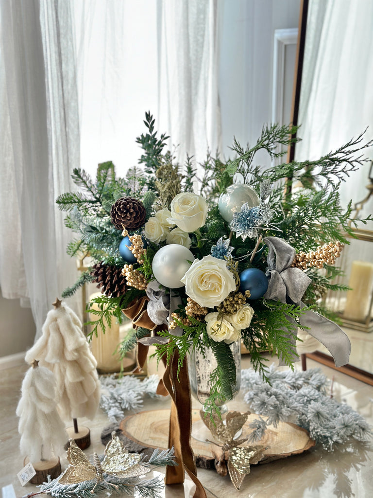 Holiday flower arrangement 