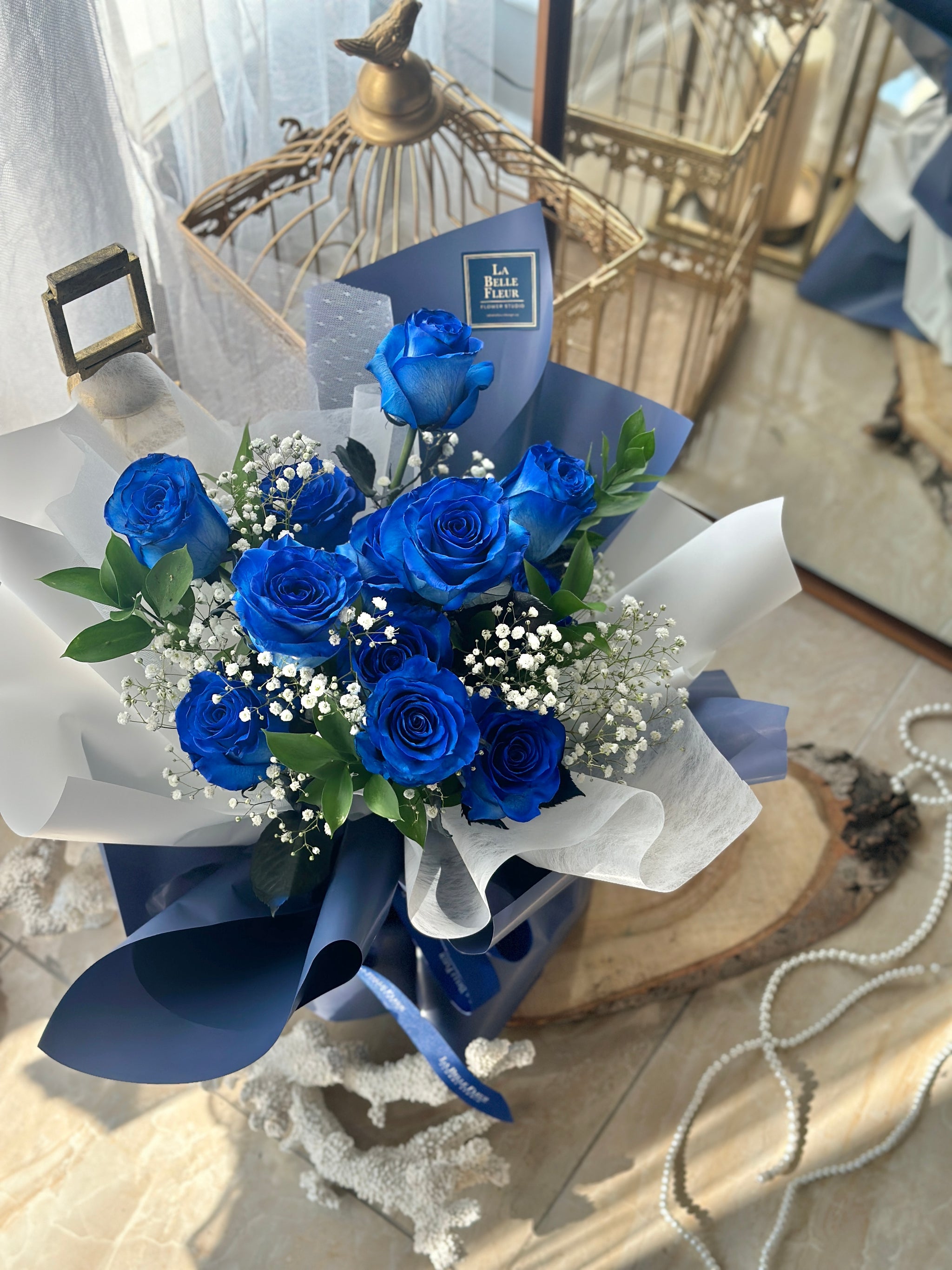 Valentine's Day - Blue Rose Bouquet (6 Roses, 12 Roses, 24 Roses)