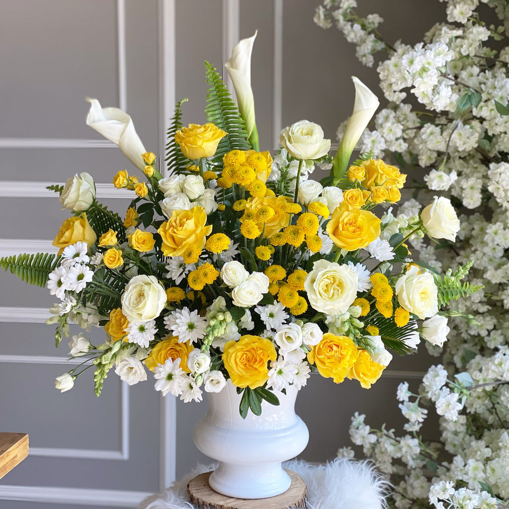 Always Remembered - Premium (Customizable) yellow white flowers