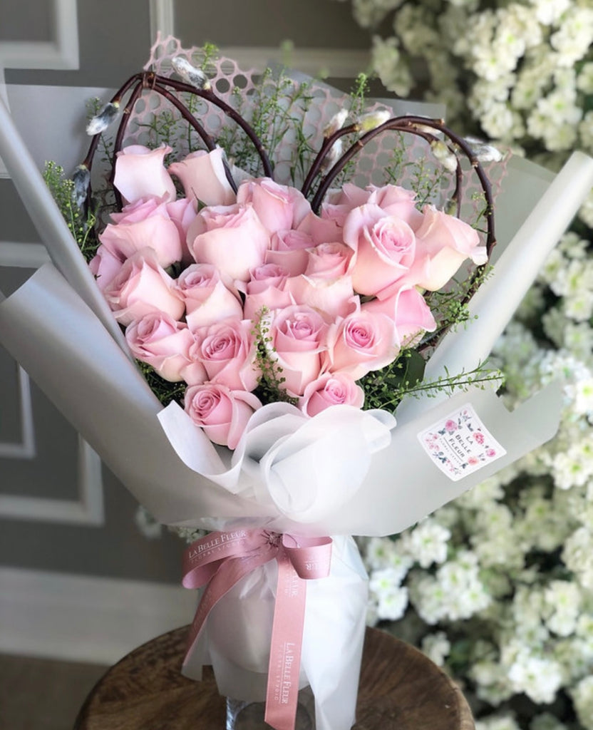 Pink Heart Shaped Bouquet