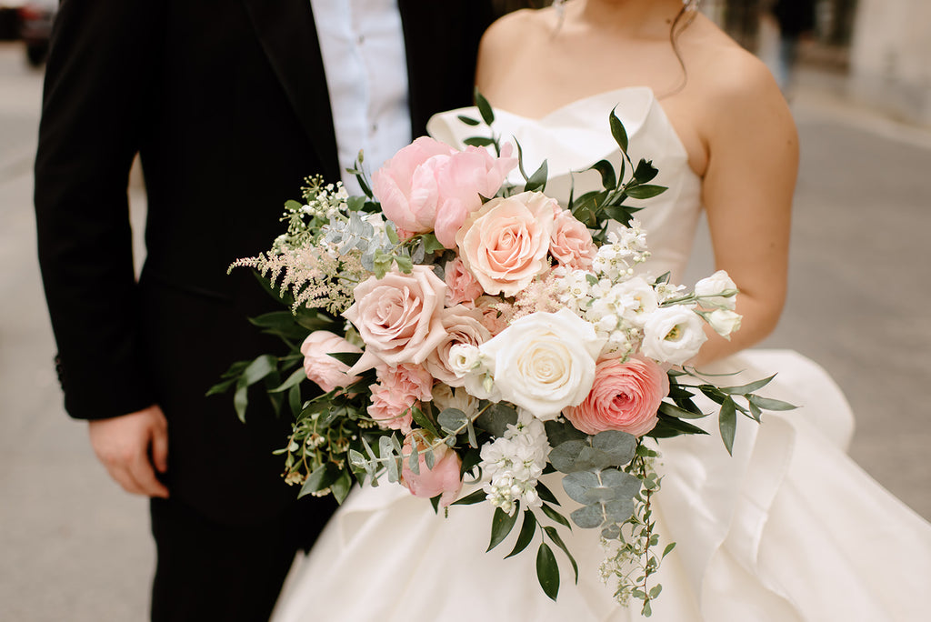 pink & white Bridal Bouquet