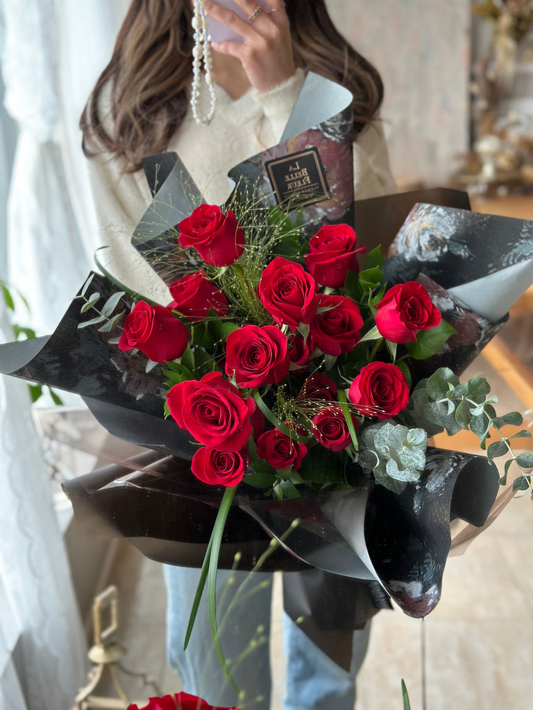 Je t'aime Red Rose Bouquet 
