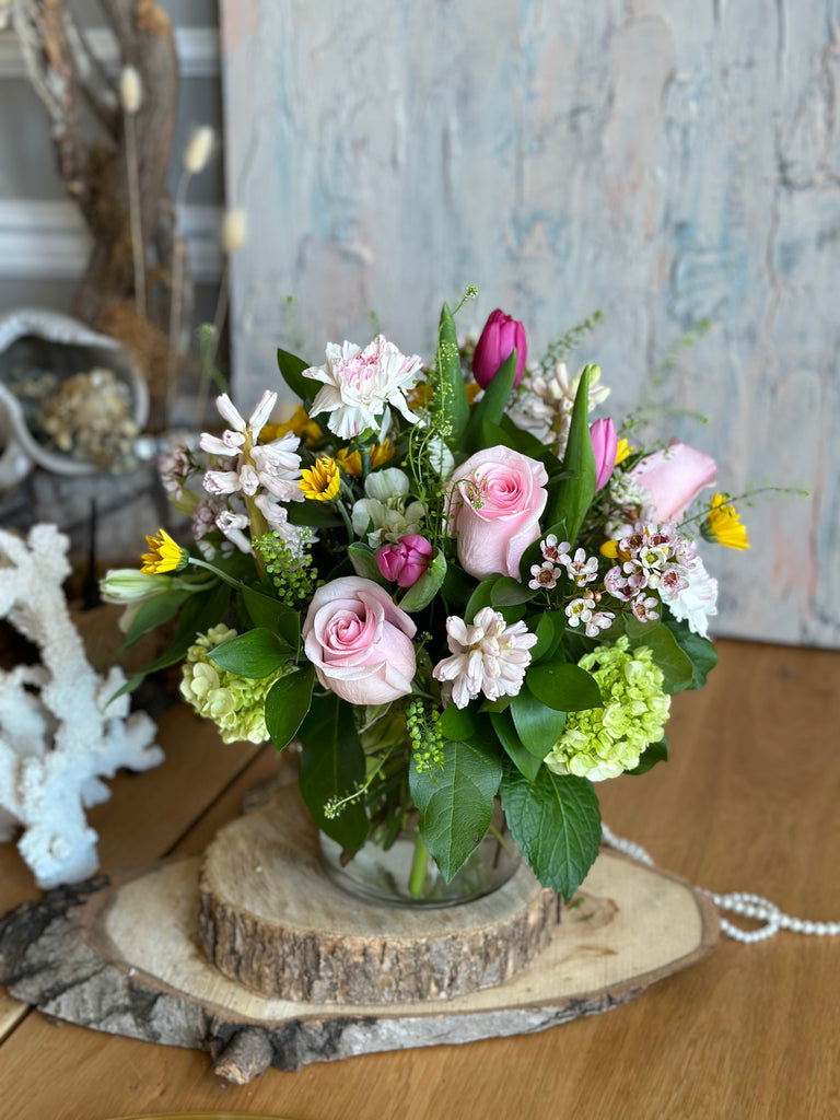 Bright & Cheerful flowers in vase