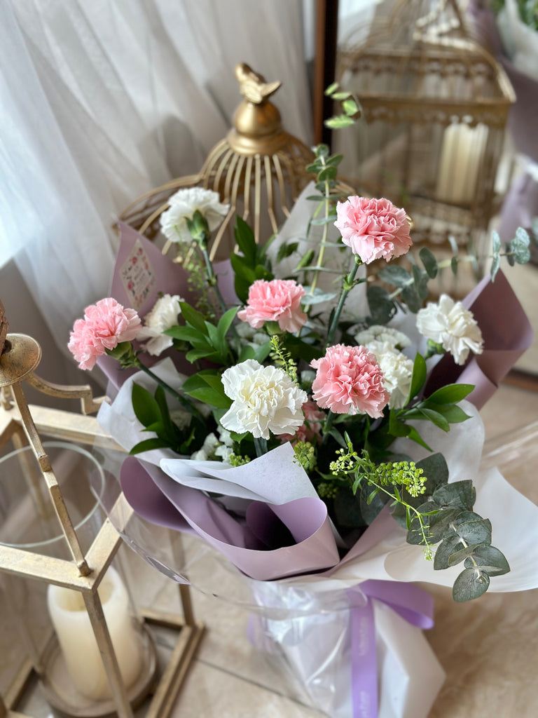 pink white Carnation Bouquet