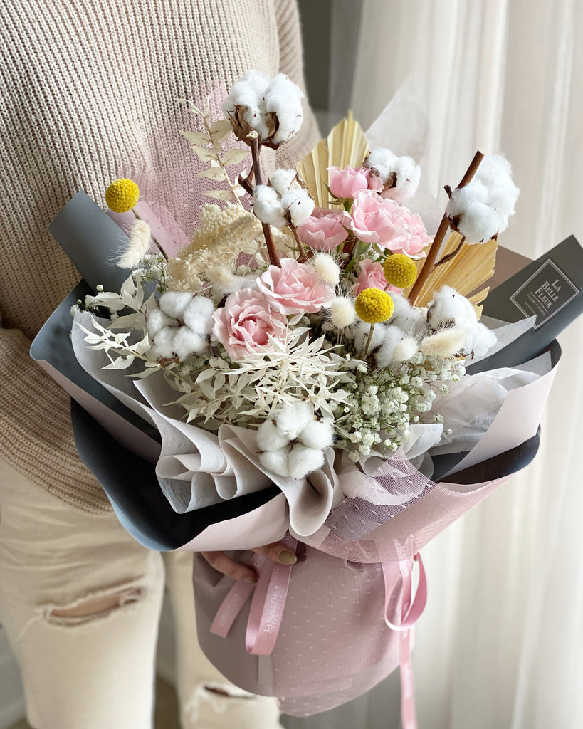 Cotton Poplin bouquet in vase